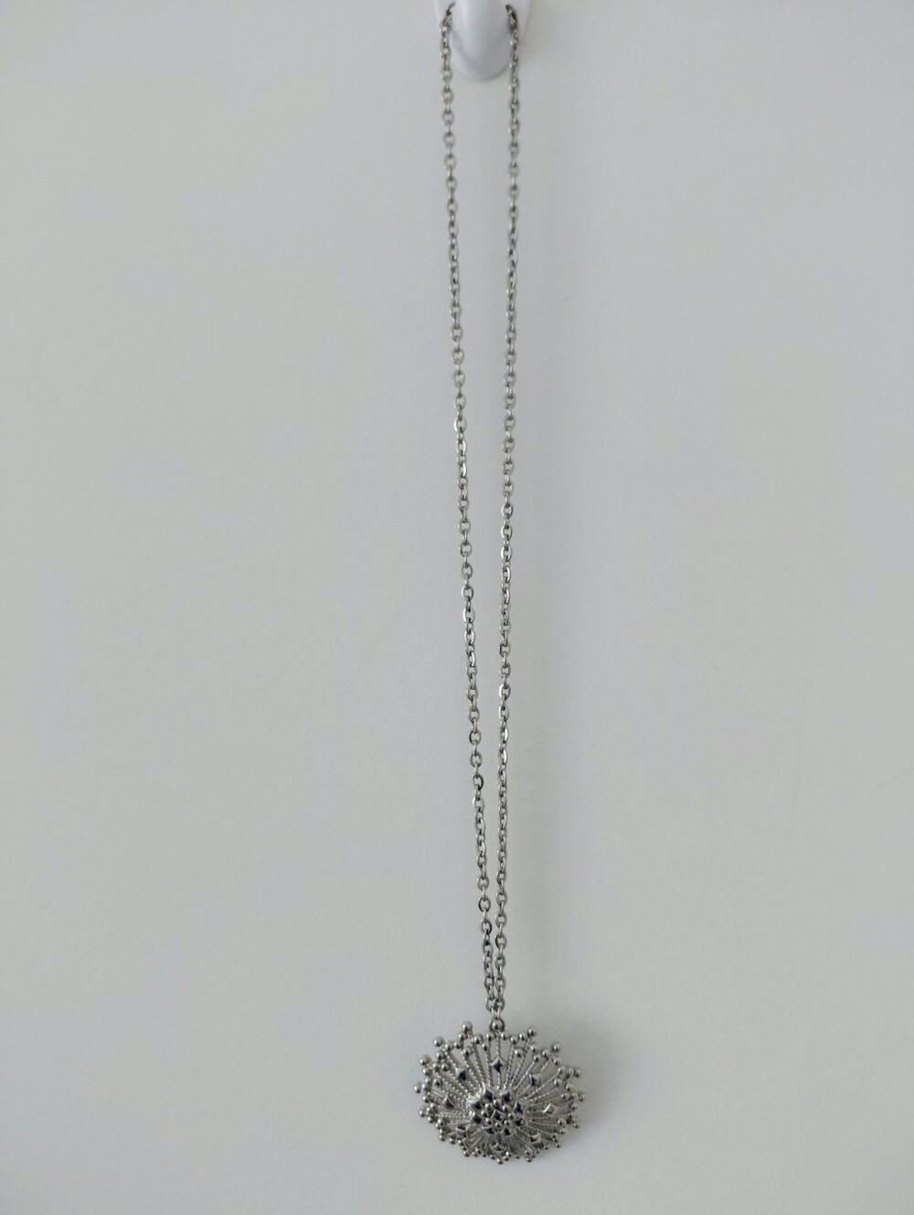 Monet Starburst Silver Plated Pendant Necklace